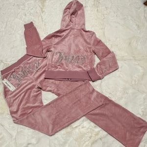 Juicy Couture rhinestones velour tracksuit